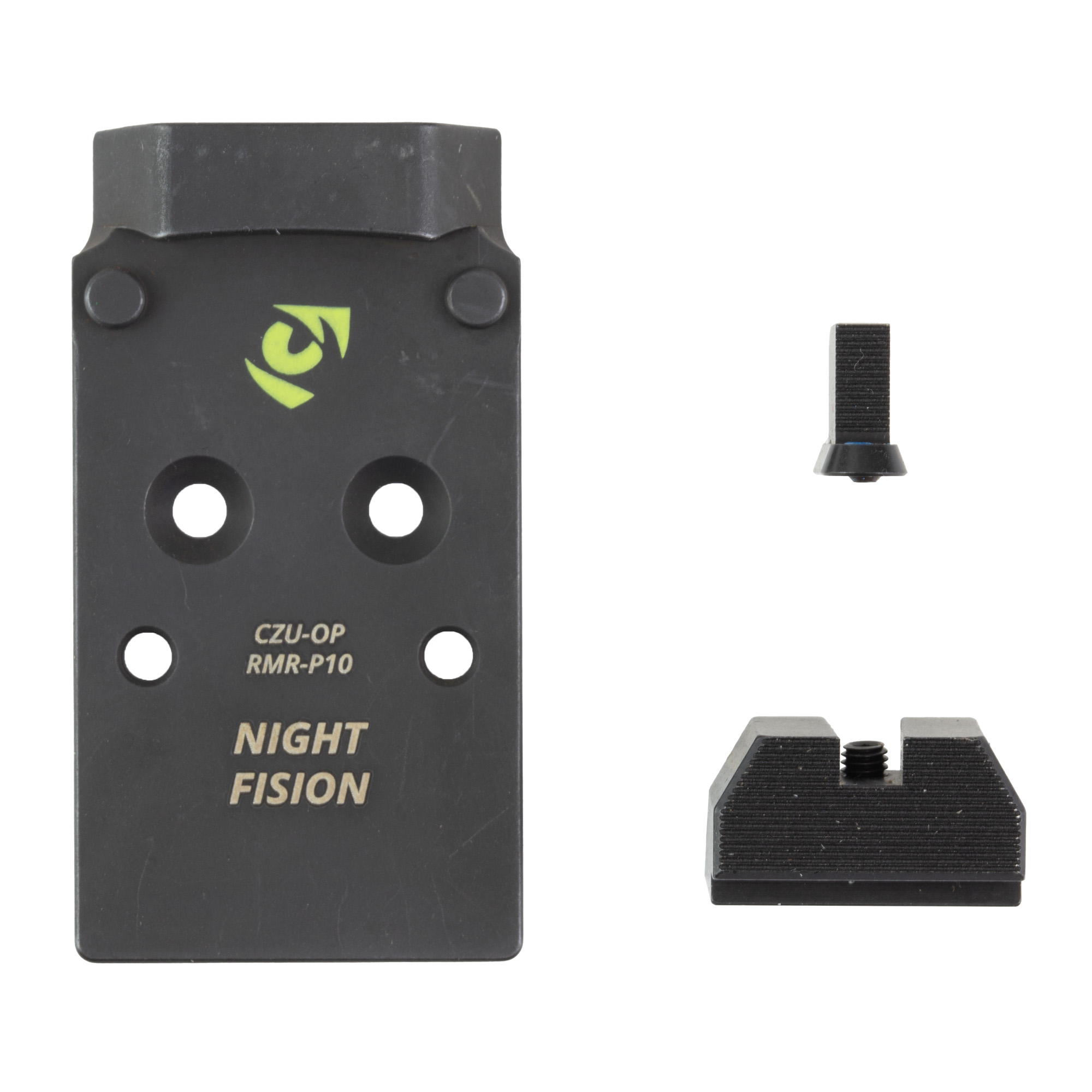 Buy Night Fision Optic Plate + Backup Sight Combo Black Trijicon online