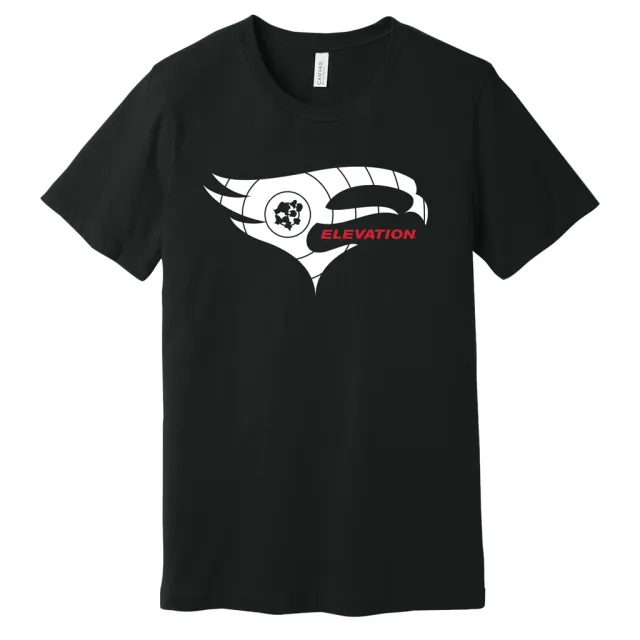 Buy Elevation 1601255 Target Tee Black Large CVC Fabric Screen Print online