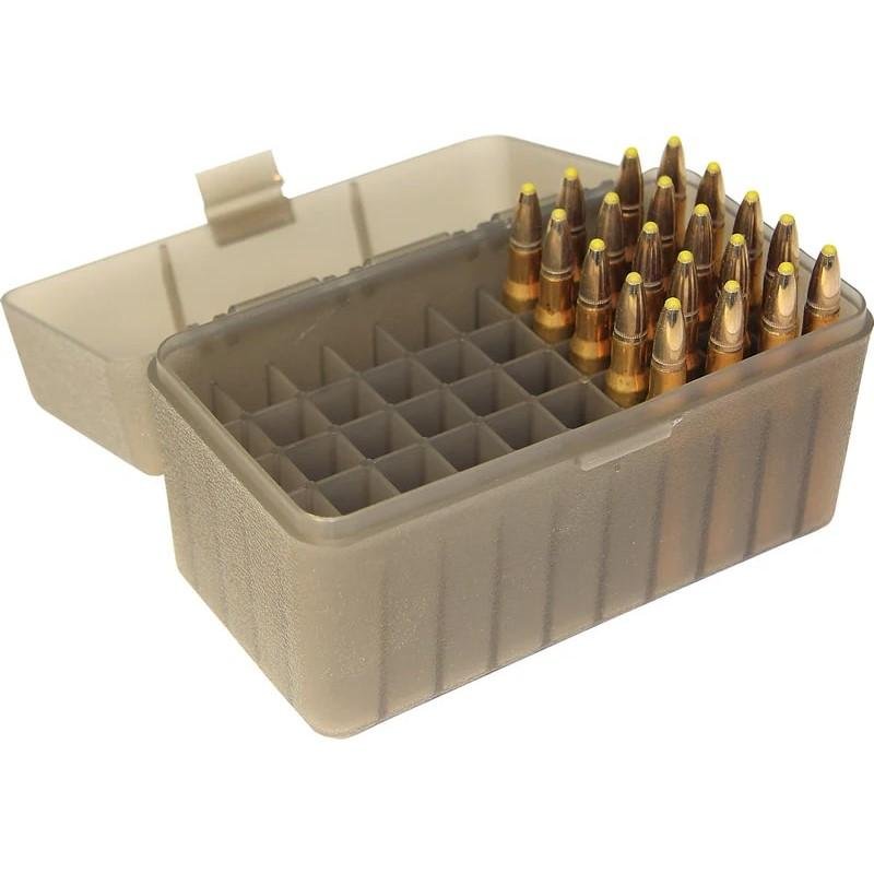 MTM Flip Top Ammo Box for .270 Win/30-06/25-06 Clear Smoke - MTM Case-Gard - 30-06 SPRINGFIEL
