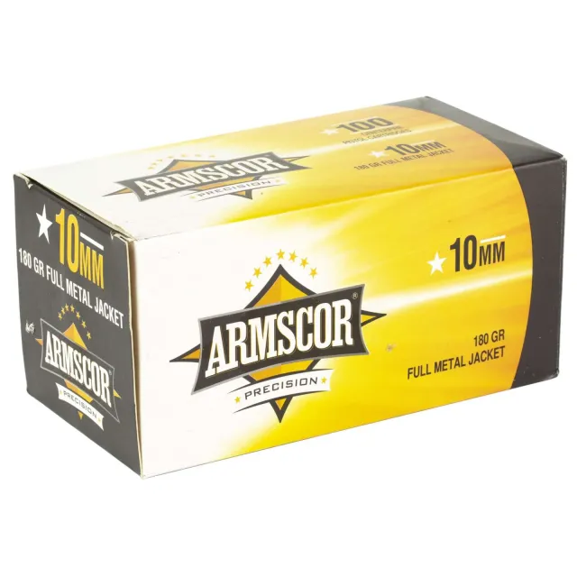 Armscor 10mm 180g Fmj Vp 100rd Bx 1200rd Case