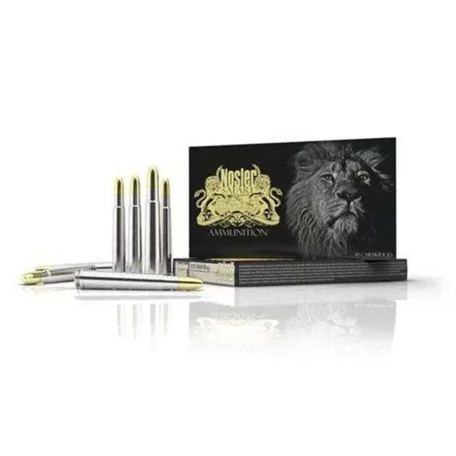 Buy Nosler 40632 Safari Ammunition: .470 Nitro Express, 500gr, Nickel-Plated, 10 Round Box online