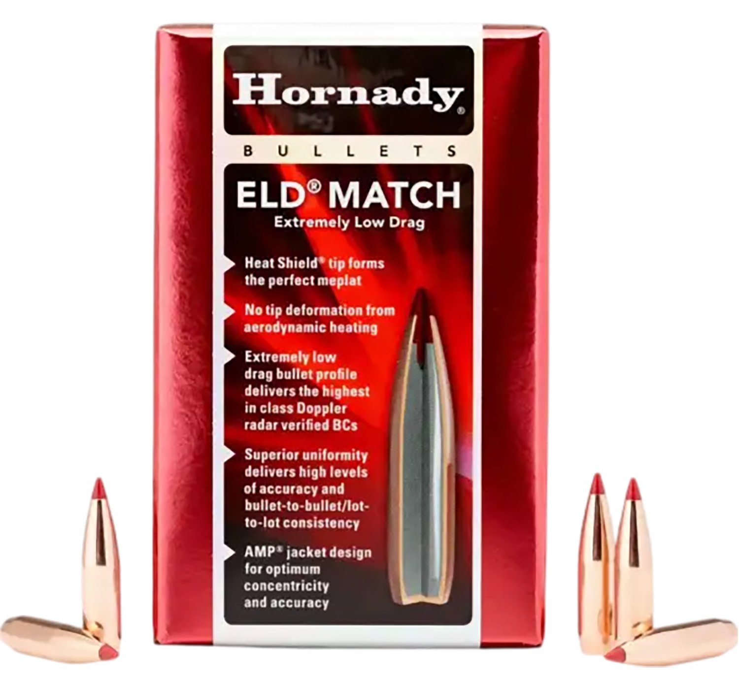Hornady ELD Match .257 134gr Bullets 100ct - Heat Shield Tip, Superior Accuracy - Hornady - .257
