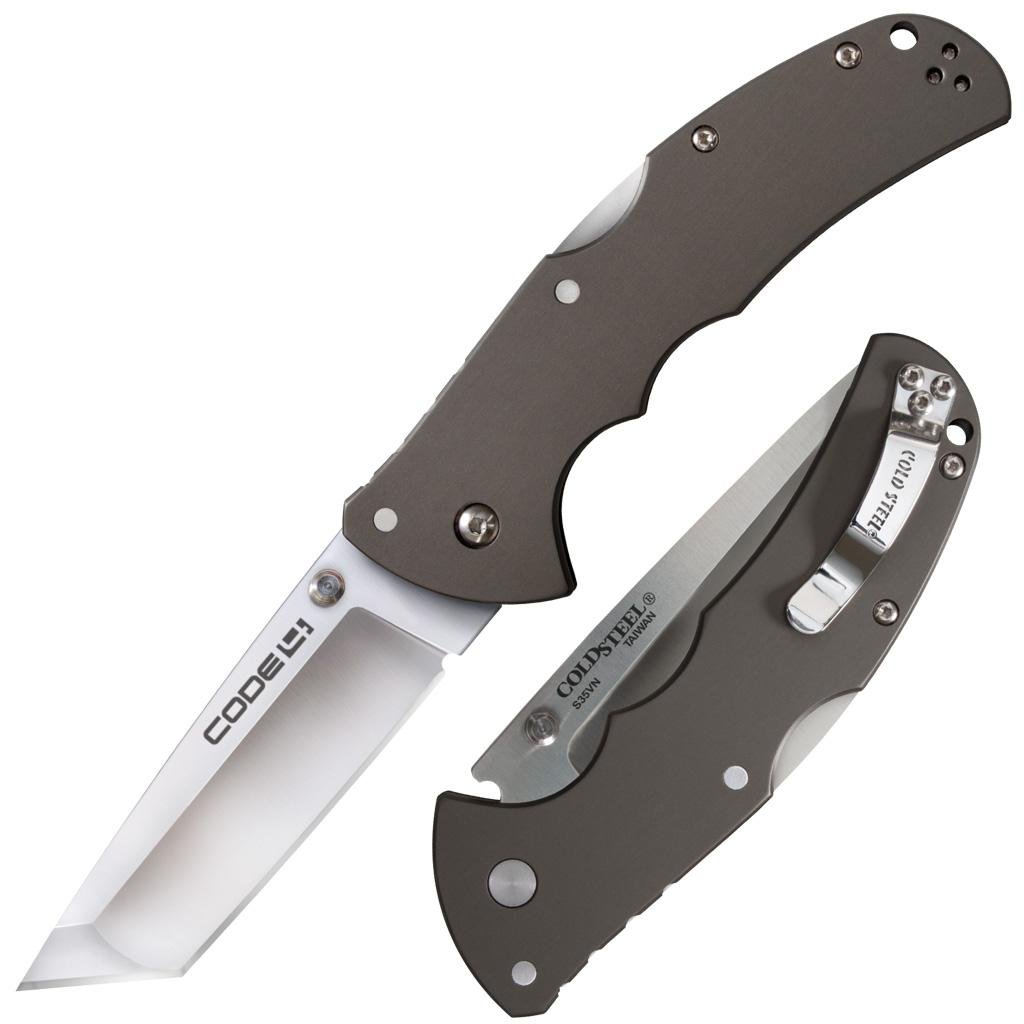 Cold Steel CS-58PT Code 4 Tanto 3.5 In S35VN Gun Metal Gray - Cold Steel