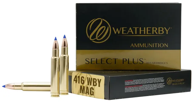 Weatherby B416350TTSX 416 Weatherby Magnum 350 Grain Lead Free 20 Rounds - Weatherby - 416 WBY Mag
