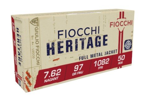 Fiocchi 762A Heritage 7.62x38mmRNagant 97gr Full Metal Jacket 50 Per... - Fiocchi - 7.62x38mmR Nagant