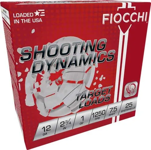Fiocchi 12GA 2.75" 1oz #7.5 1250FPS Shotgun Ammo 250rd Case