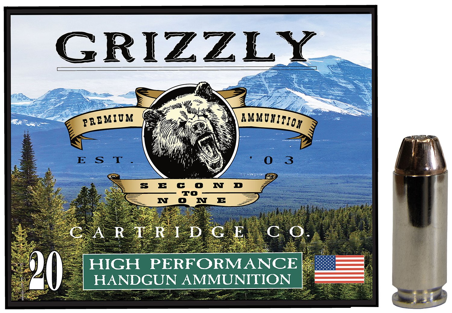 Buy Grizzly Ammo GC10M4 10mmAuto 180gr Jacketed Hollow Point 20 Per Box-10... online