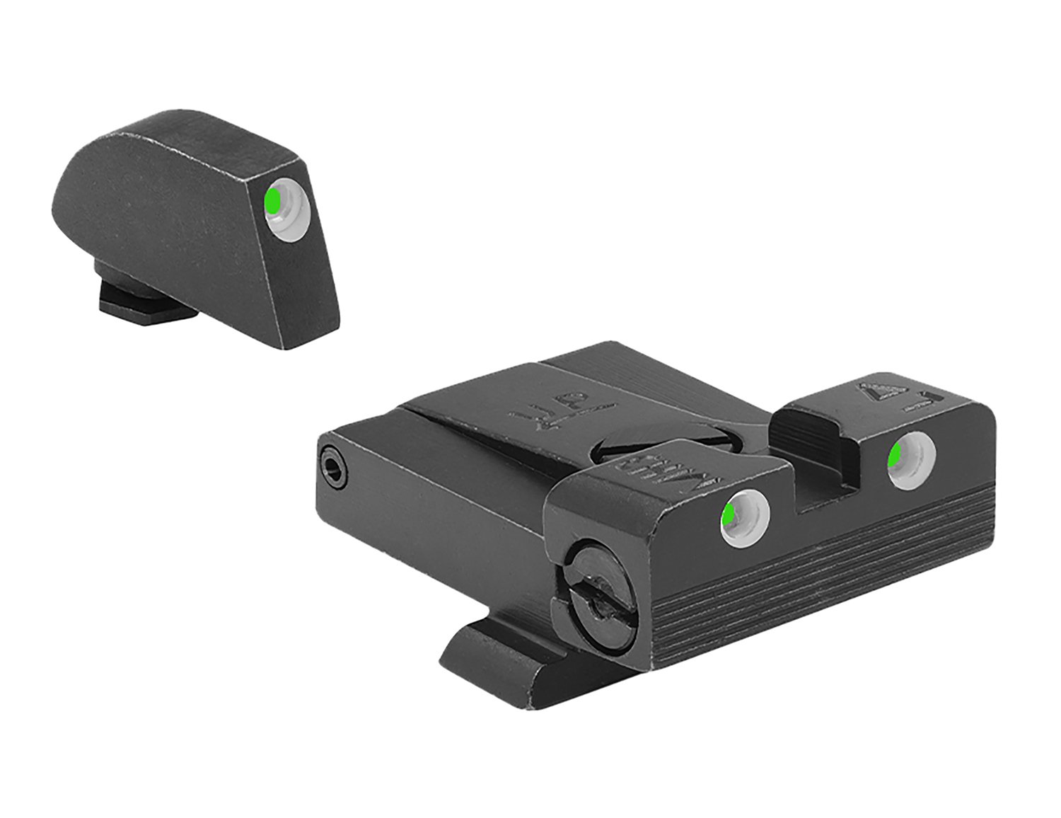 Meprolight USA 202243101 Tru-Dot Sight Set Green Tritium Front & Rear... - Meprolight
