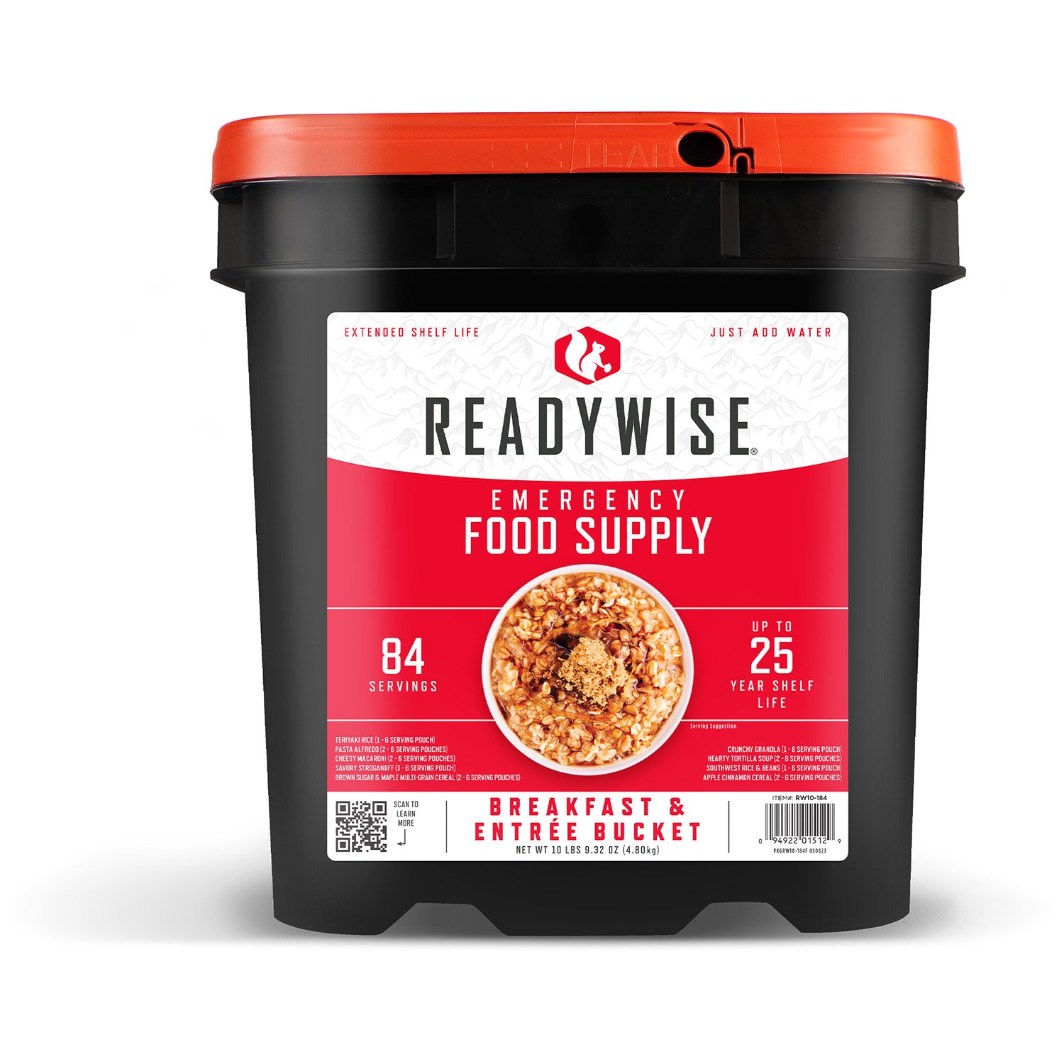 ReadyWise RW01184 84 Servings Freeze-Dried Meals Bucket - Wise Foods, Inc.