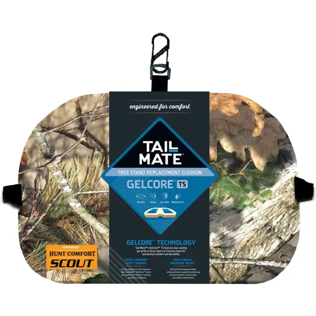 Tail Mate TMSC50 GelCore Seat Cushion 14"x16"x3" Mossy Oak Cover - Tail Mate