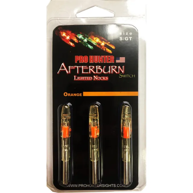 GWS 34000 Orange Lighted S Nocks 3-Pack 28 Grains Waterproof - GWS