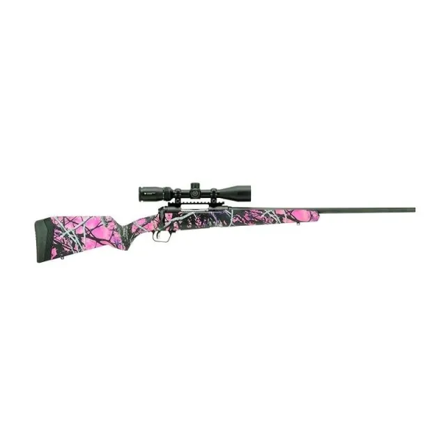 Savage Arms 57337 110 Apex Hunter XP 6.5 Creedmoor 4+1 24" Matte Black Metal Muddy Girl Synthetic Stock Vortex Crossfire II 3-9x40mm Scope