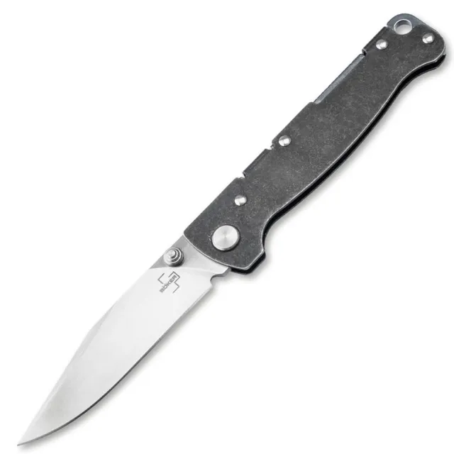 Boker Atlas Backlock 2.87 Satin Blade Folding Knife - BOKER