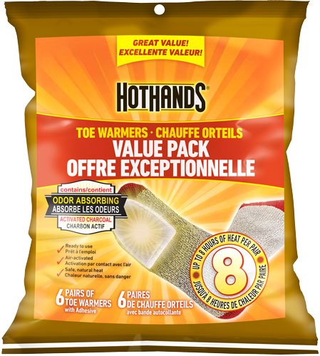 HotHands Toe Warmers 6-Pair Value Pack 10-Hour Heat Adhesive - HotHands