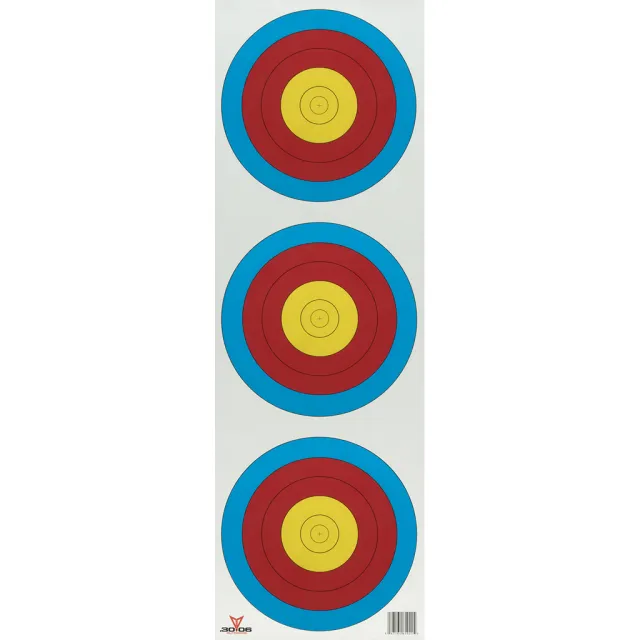 30-06 Outdoors TAR3V-100 3 Spot Vertical Paper Targets 100 Pack - 30-06 Outdoors