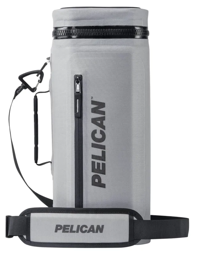 Pelican Soft Cooler Sling Style Compression Molded Grey - 10.4" x 9.2" x 21.9" - PELICAN - 9 QT