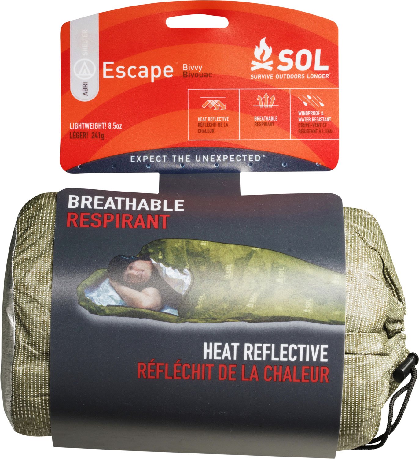 Buy AMK Escape Bivvy OD Green Waterproof 84"x31" 8.5oz 1-Person Tent online