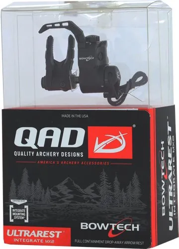 QAD UBMX2BK-R Ultrarest Integrate MX2 Bowtech Black RH Arrow Rest - QAD