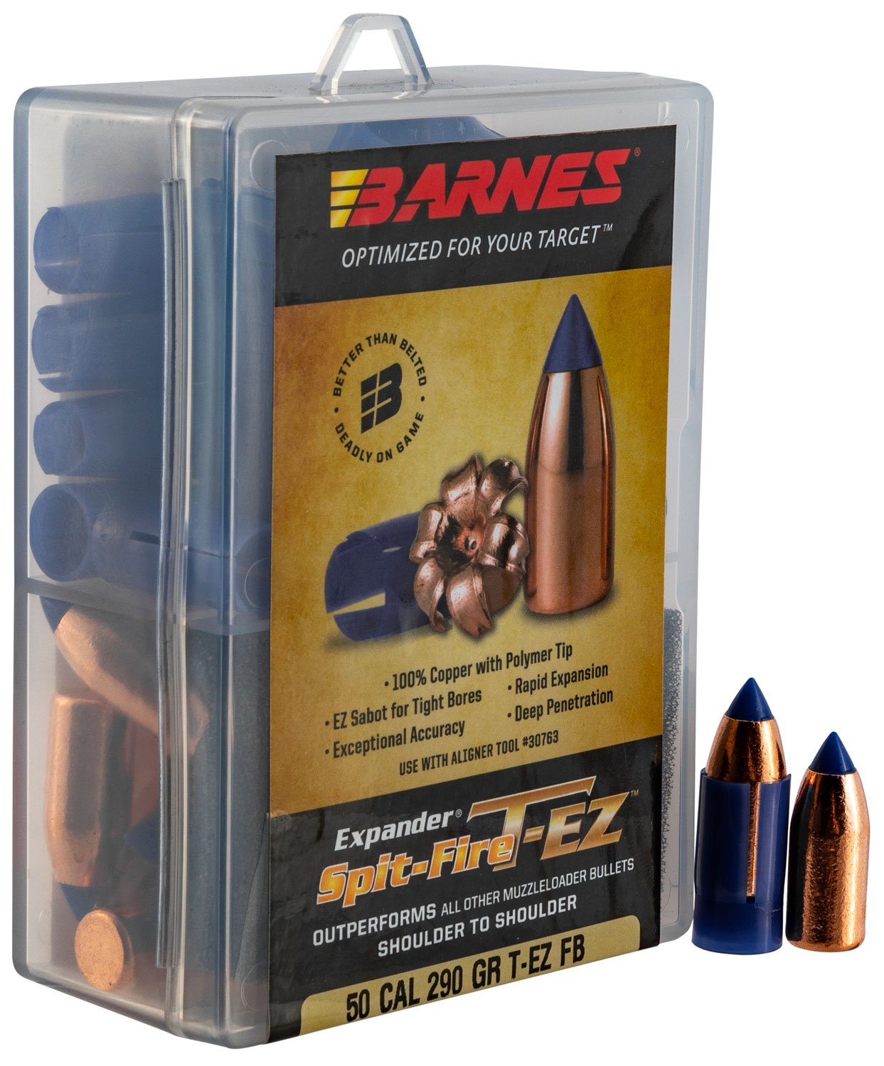 Barnes 30607 Spit-Fire T-EZ Muzzleloader Bullets 50 Cal 290gr 24rd Box - Browning - 50