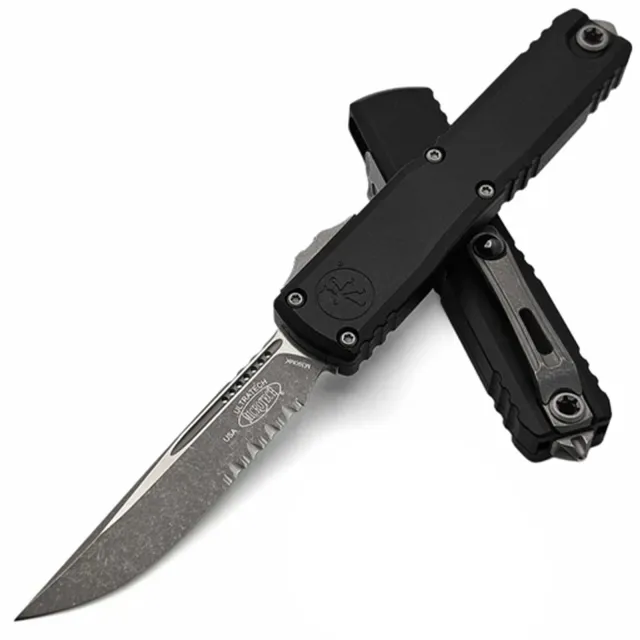 Microtech Ultratech G3 ZBP 3.55 In Apocalyptic Black Part Serrated - MICROTECH