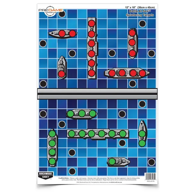 Birchwood Casey 35560 Pregame Self-Adhesive Battle at Sea 12x18 8 Per Pkg - Birchwood Casey - 12" X 18"