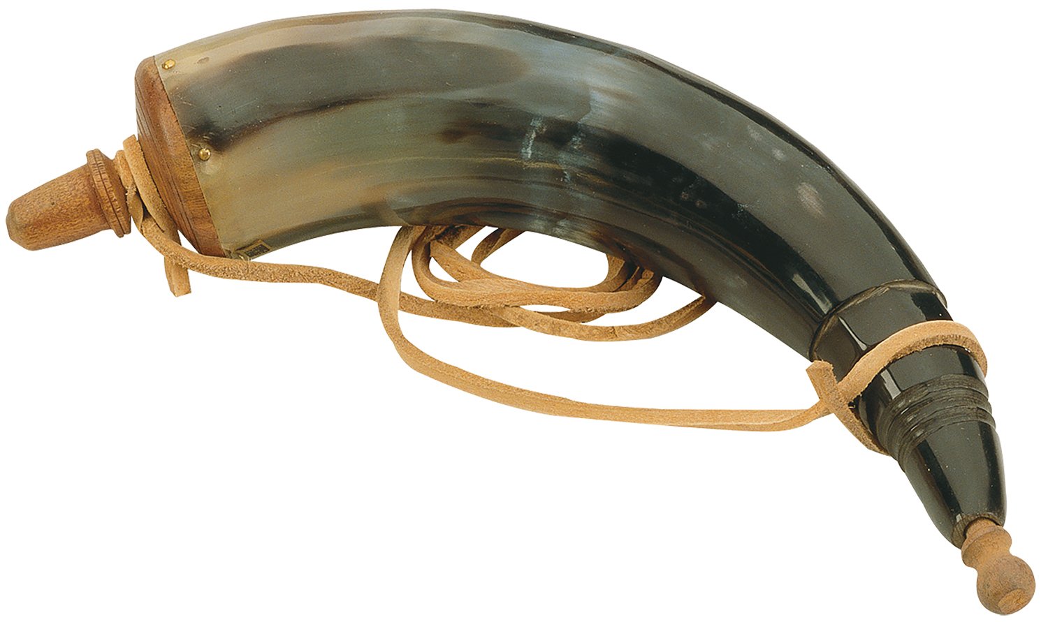 Traditions A1252 Authentic Powder Horn with Sling and Wood Cap - Traditions Performance Firearms
