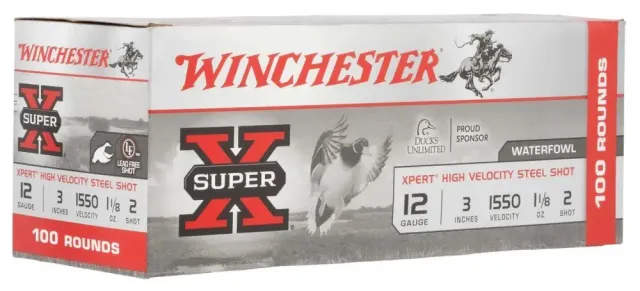 Winchester 12 Ga 3" #2 Xpert Hv Steel Wtfwl 1-1/8 Oz Value Pack 100 Rd/bx 2 Bx/cs
