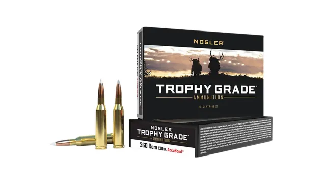 Nosler Trophy Grade Hunting 260 Rem 130 Grain AccuBond 20 Box 60024 - Nosler - 260 Rem