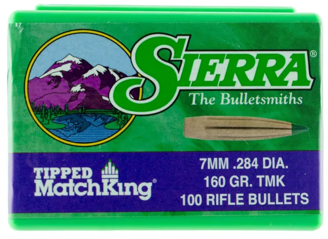 Sierra Bullets Tipped MatchKing 7mm .284 160gr 100ct - Sierra Bullets - .284