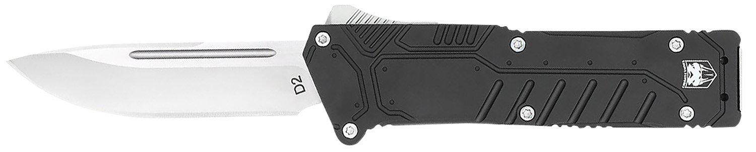 CobraTec BLKSFDNS Special Forces OTF Knife 3.25" D2 Steel Blade Black - CobraTec Knives