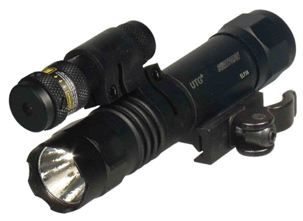 Leapers LT-ELP38Q-A LED Tactical Red Laser Flashlight, 150 Lumens, 23mm - Leapers