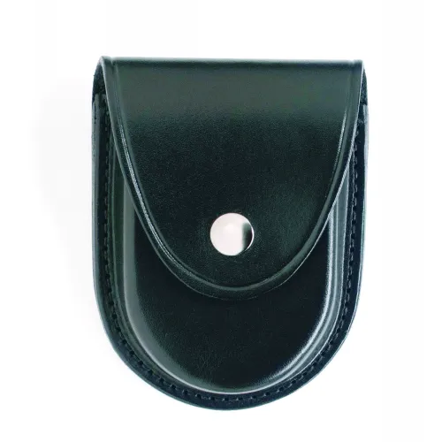 Gould & Goodrich Leather Round Bottom Handcuff Case Brown - Gould & Goodrich