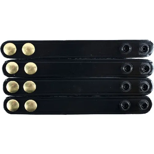 Gould & Goodrich Double Snap Belt Keepers Black Leather