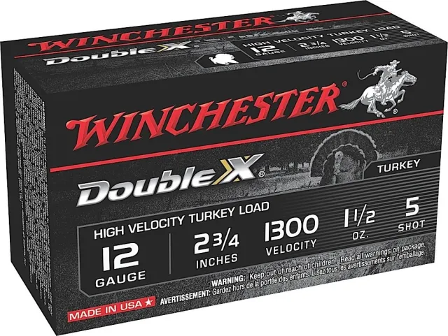 Winchester Ammo STH125 Double X High Velocity Turkey 12 Gauge 2.75" 1 1/2 oz 5 Shot 10 Per Box