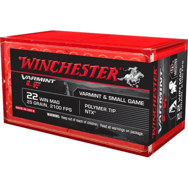 Winchester X22MHLF 22 WMR 25 Grain Polymer Tip NTX 50 Rounds Box - Winchester - 22 WMR
