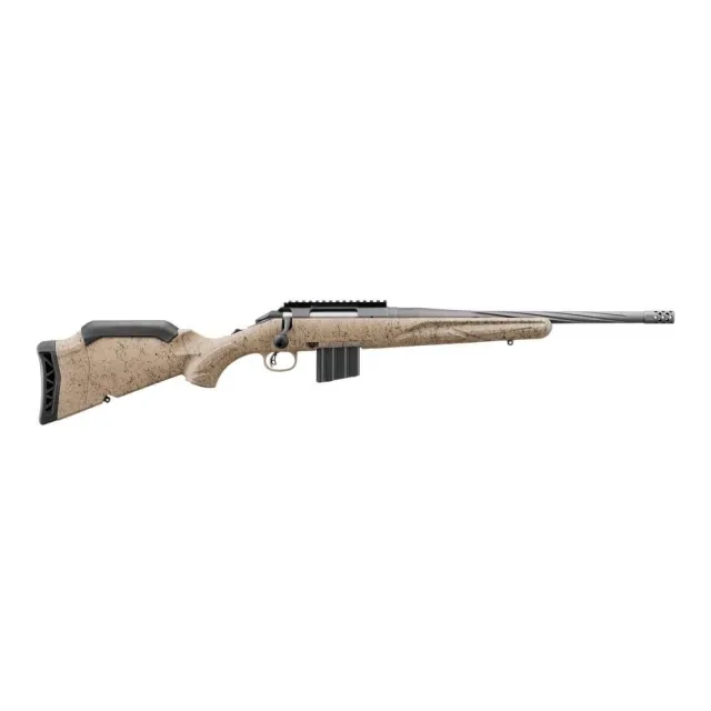 Buy Ruger American Gen II 6mm ARC 16.1in Spiral-Fluted Cobalt Cerakote FDE Splatter Stock online