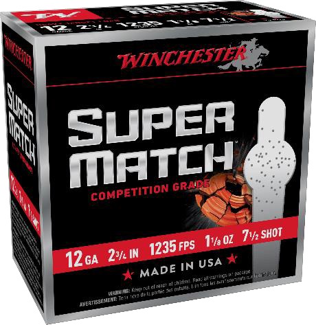 WIN SUPER MATCH 12GA 2.75 11/8OZ #7.5 25/10 - Winchester