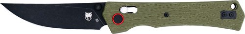 Buy CobraTec CTLEGODG Legacy Bar Lock 3.5" G10 OD Green/Black D2 Blade online