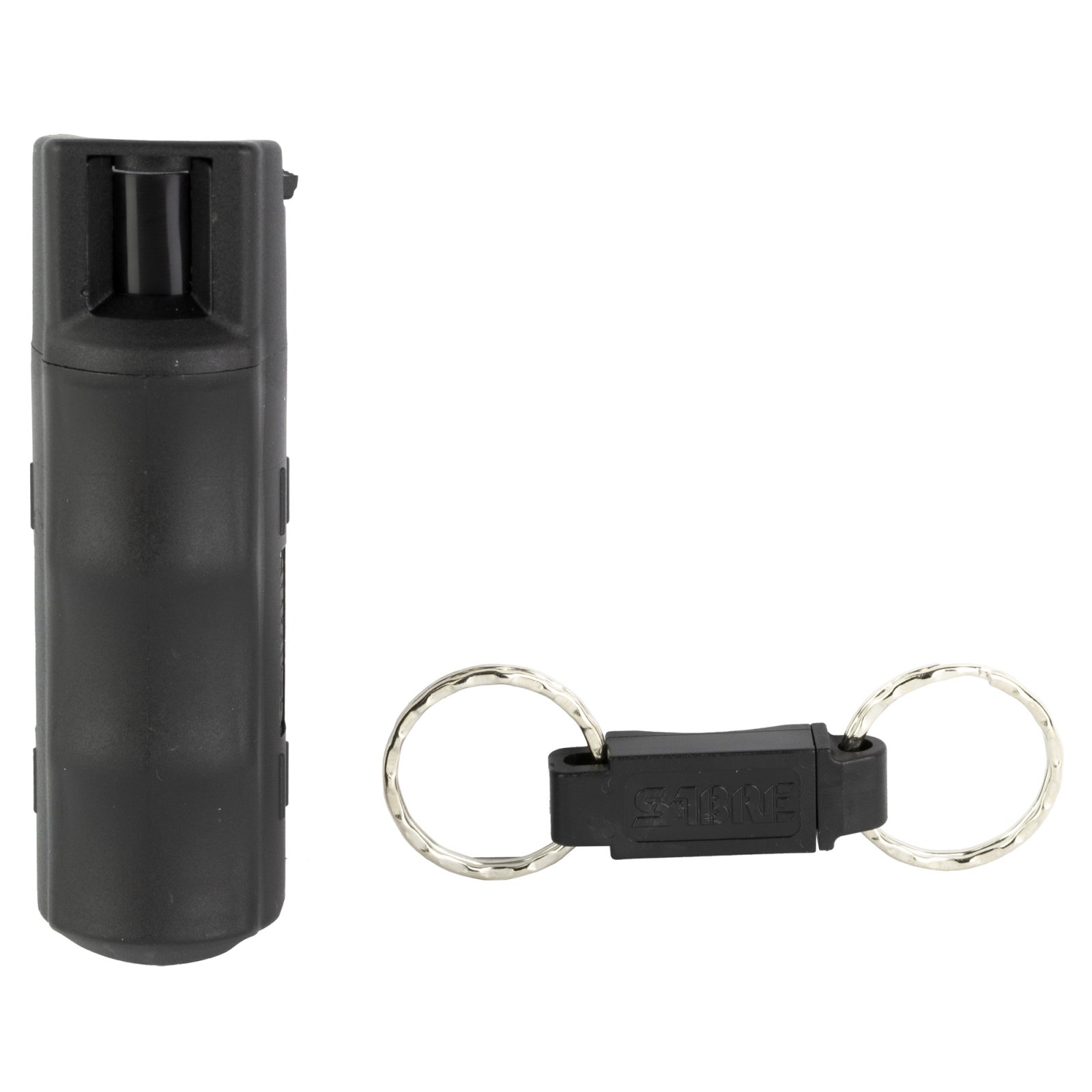 Security Equipment SABRE RED USA HARDCASE 0.54oz CLM BLACK Keyring Self Defense Spray - 10ft Range, 25 Shots