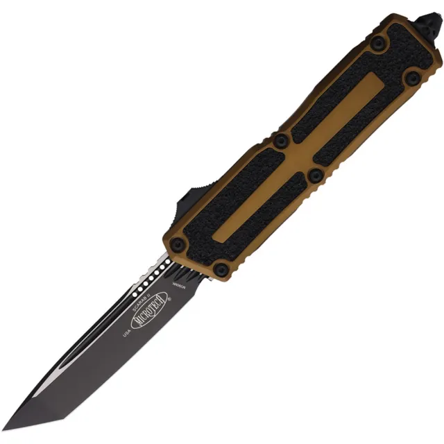Microtech Scarab II G3 3.97 In TNT/STD Black Tan ALU HNDL - MICROTECH for sale at Iron and Lace