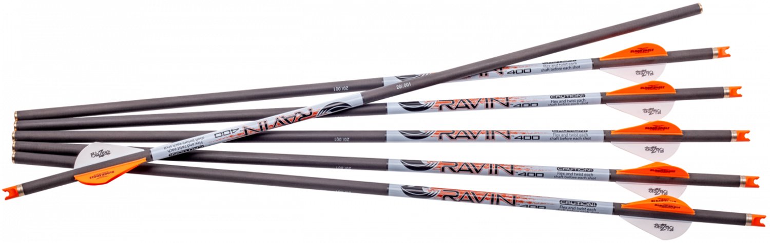Ravin Carbon Crossbow Arrows 400gr. 6PK .001 - Ravin Crossbows
