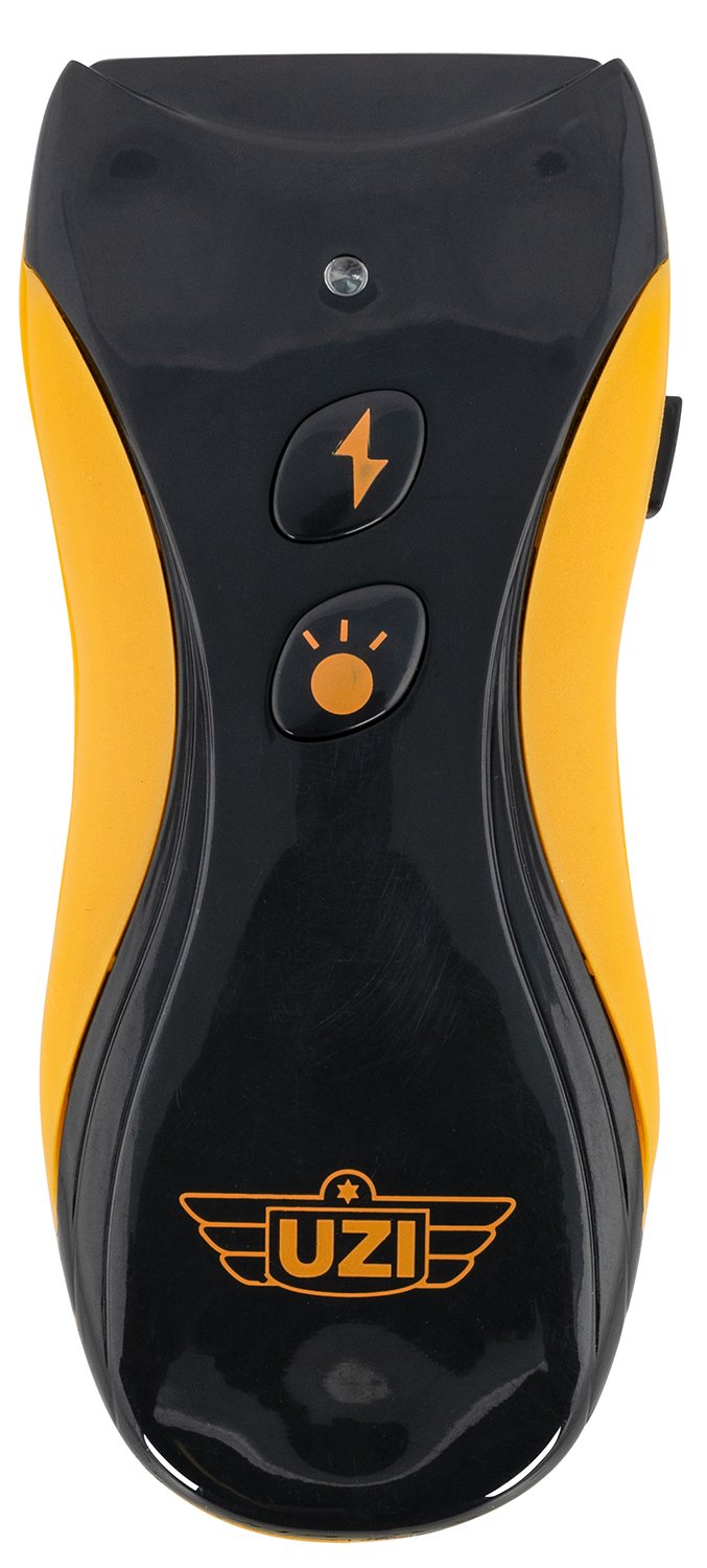 Uzi UZISG36YB Stun Gun Flashlight 2200000 Volts 130 Lumens Black Yellow - Camp Chef