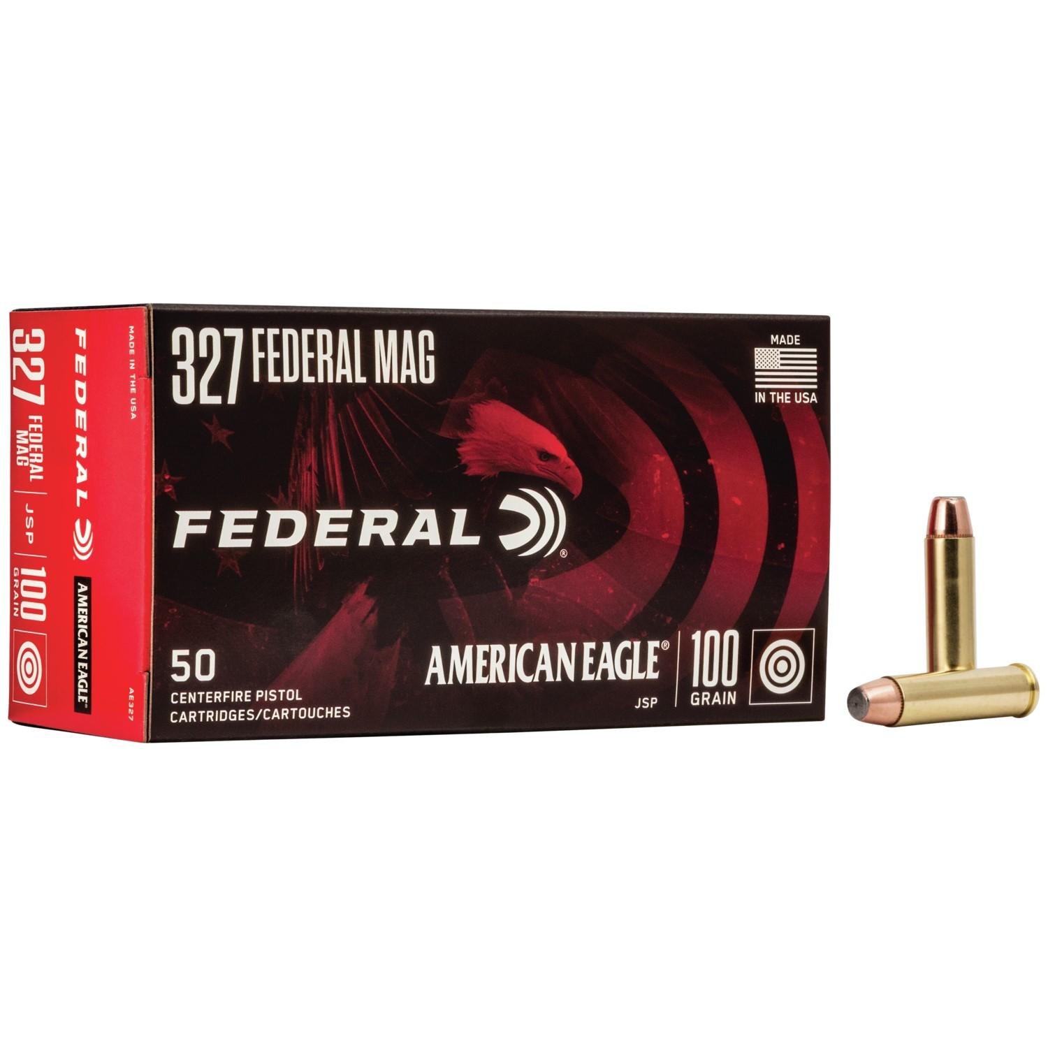 Federal AE327 327 Federal Magnum 100 Grain Jacketed Soft Point 50 Rounds - Federal Premium Ammunition - 327 Fed Mag