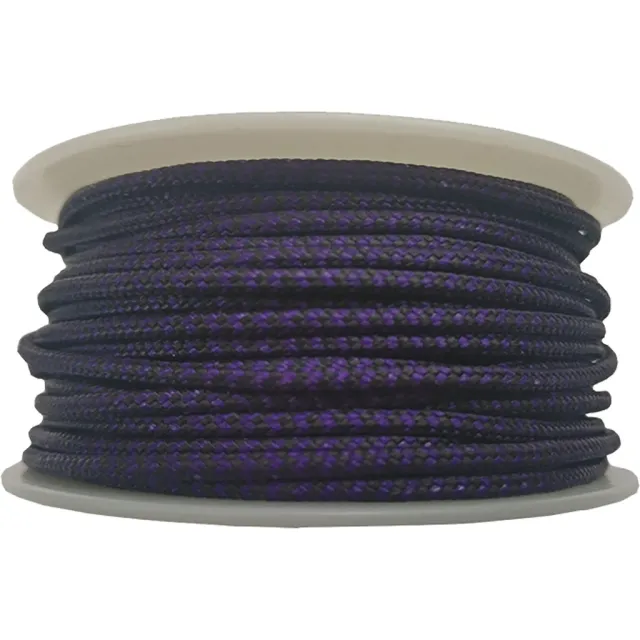 Buy Stiff Braided Polyester D-Loop Material in Purple/Black 1m online