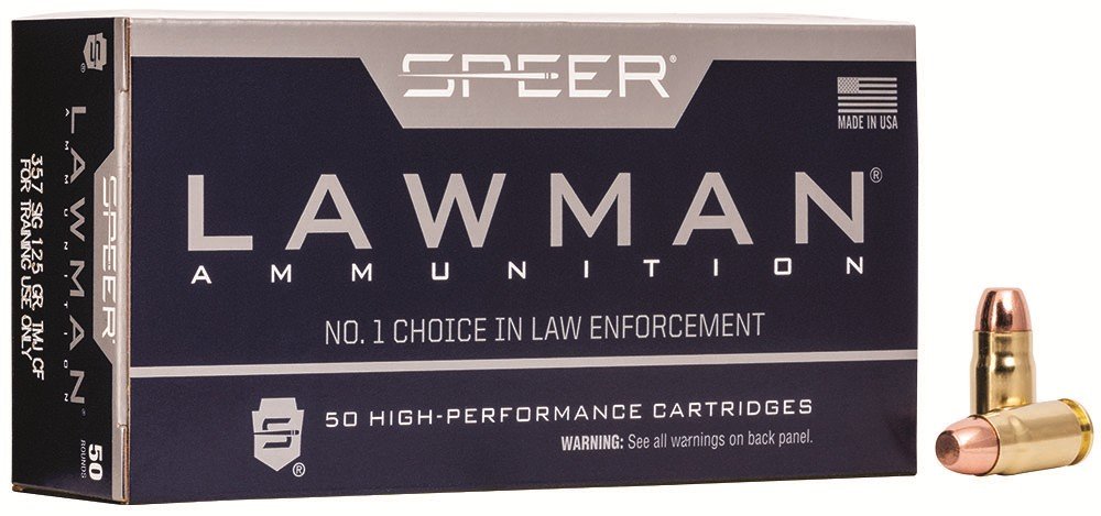Speer 54232 Lawman 357 Sig 125gr TMJ Clean-Fire Ammo 50 Rounds - Speer - 357 Sig