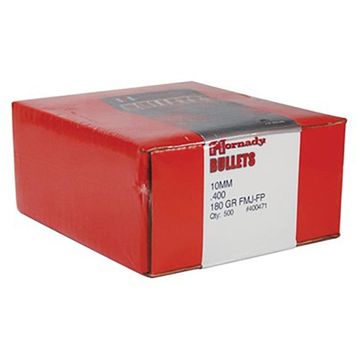 Hornady 400471 10MM 180gr FMJ-FP 500ct OAL 7.15In - Hornady Manufacturing Company - 10MM