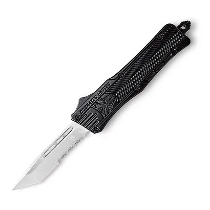 CobraTec SBCTK-1STS 2.75" Tanto Part Serrated D2 Steel OTF Knife - CobraTec Knives
