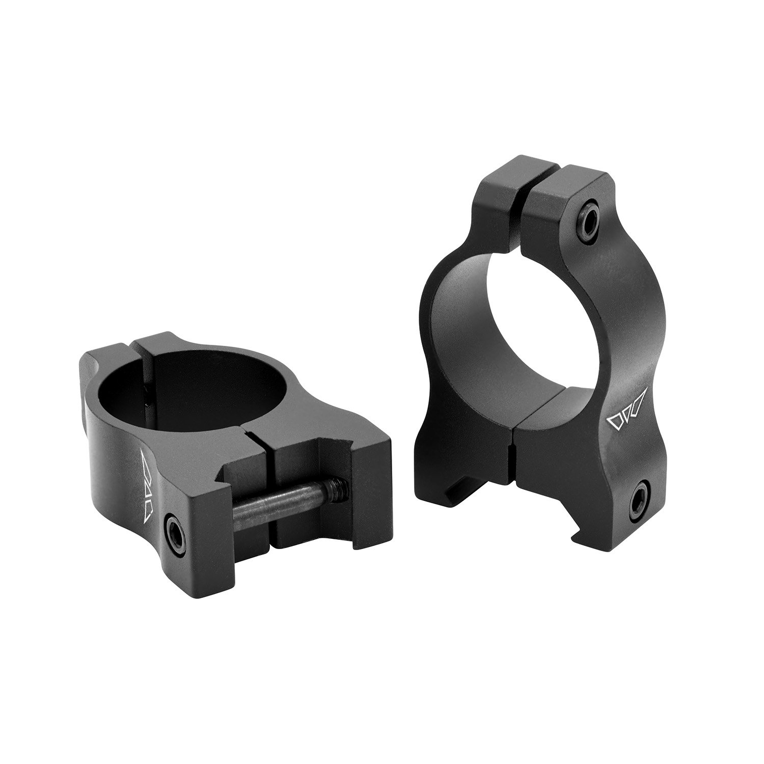 Warne V401M Scope Rings Vapor Matte Black 1" Medium 0 MOA Aluminum - Warne - 1"