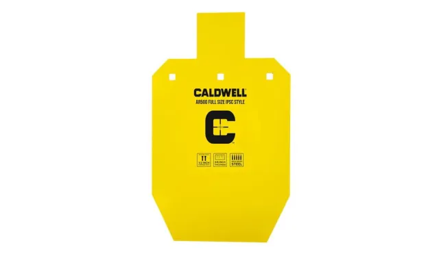 Wheeler 1116705 Caldwell AR-500 Steel Target IPSC Full Size Yellow - Caldwell