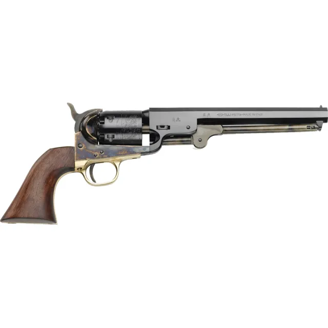 Pietta 1851 Navy Revolver 36 cal. 7.5 in. Case Hardened Blue Walnut - Pietta